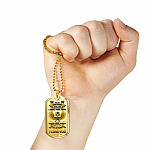 To My Riding Partner Biker I Could Have Every Pressed Tight Against Mine Biker Couple Quote Dog Tag Necklace - Dog Tag (Gold Plated)