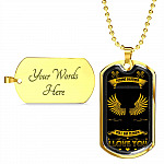To My Riding Partner Biker I Could Have Every Pressed Tight Against Mine Biker Couple Quote Dog Tag Necklace - Dog Tag (Gold Plated)