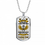 To My Riding Partner Biker I Could Have Every Pressed Tight Against Mine Biker Couple Quote Dog Tag Necklace - Dog Tag (Silver)