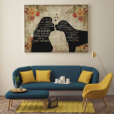 Alternative view of Cute Rottweiler Dog You Are Not Just A Dog You Are My Sanity Gallery Framed Canvas Unframed Poster Wall Art