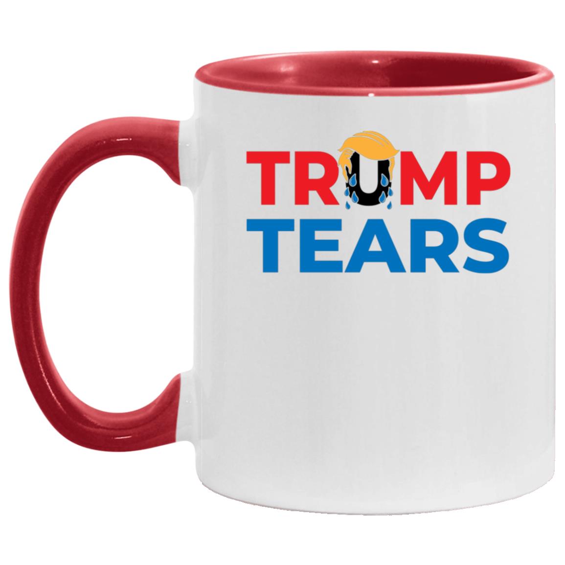 Trump Tears accent mug, White/Red, 11 oz. Accent Mug