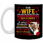 Personalized Photo To My Wife Mug, Black, 11 oz. White Mug