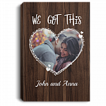 Personalized Photo We Got This Love Gallery Wrapped Framed Canvas Prints-Unframed Poster-Home Decor Wall Art, White, 0.75'' Framed Canvas