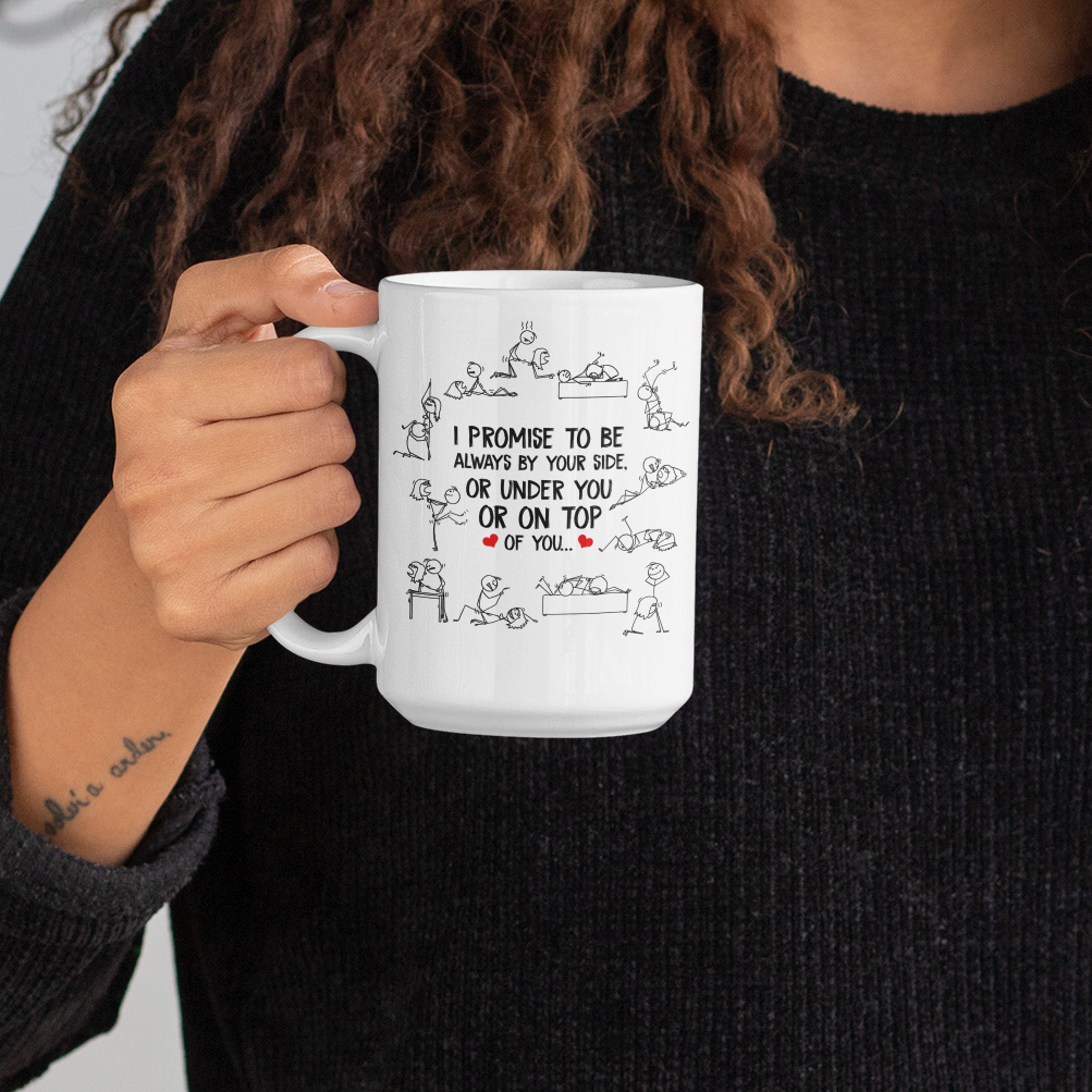 1Th. Always By Your Side white mug