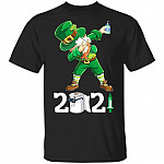 2021 Dabbing Leprechaun T-Shirt - Funny St Patrick's Day Shirt, Black, Unisex T-Shirt
