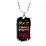 To My Husband Sometimes It's Hard To Find Words To Tell you How Much I Love You Dog Tag Pendant Necklace - Dog Tag (Silver)