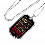 To My Husband Sometimes It's Hard To Find Words To Tell you How Much I Love You Dog Tag Pendant Necklace - Dog Tag (Silver)
