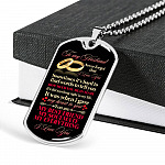 To My Husband Sometimes It's Hard To Find Words To Tell you How Much I Love You Dog Tag Pendant Necklace - Dog Tag (Silver)