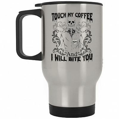 14 oz. Silver Travel Mug