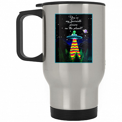 14 oz. Silver Travel Mug