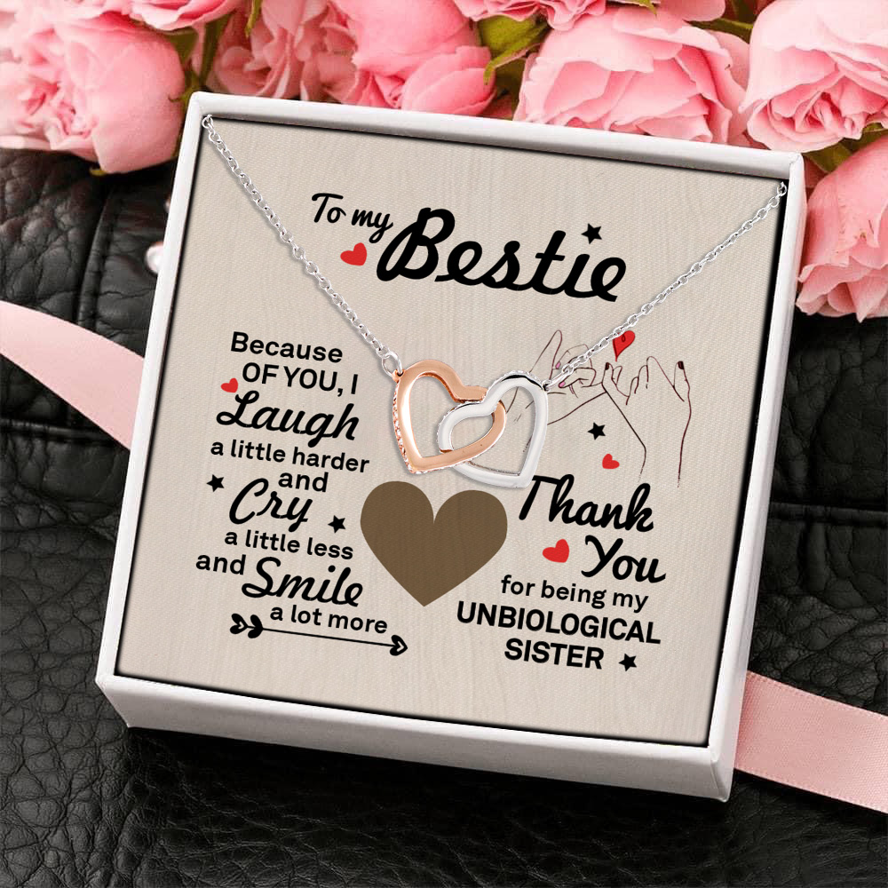 5KT. To My Bestie (6) Interlocking Hearts Necklace 4