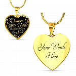 Distance Means So Little When Someone Means So Much Heart Pendant Necklace - Long Distance Relationships Gifts - Heart Luxury Necklace (Gold Plated)