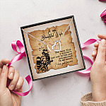 4KT. To My Wife Firefighter(5) Interlocking Hearts Necklace 5