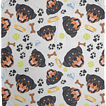 Rott Blanket, White, Cozy Plush Fleece Blanket - 50x60