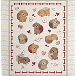 Dog Blanket, White, Cozy Plush Fleece Blanket - 50x60
