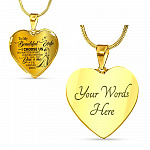 To My Beautiful Wife I Choose Us No Matter What Forever Everyday You And Me Til Forever Ends Heart Pendant Necklace - Heart Luxury Necklace (Gold Plated)