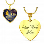To My Gorgeous Wife When I Tell You I Love You Remind You That You Are The Best Thing Heart Pendant Necklace - Heart Luxury Necklace (Gold Plated)