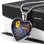 To My Gorgeous Wife When I Tell You I Love You Remind You That You Are The Best Thing Heart Pendant Necklace - Heart Luxury Necklace (Silver)