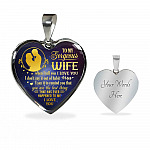 To My Gorgeous Wife When I Tell You I Love You Remind You That You Are The Best Thing Heart Pendant Necklace - Heart Luxury Necklace (Silver)