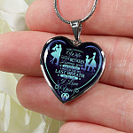 To My Wife If I Had To Choose Between Loving You And Breathing I Love You Heart Pendant Necklace - Heart Luxury Necklace (Silver)