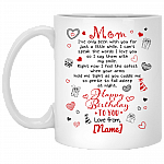 Personalized Mom Birthday Ceramic Coffee Mug - I've only Been with You for Little While Mug - Water Bottle, White, 11 oz. White Mug Personalized Mom Birthday Ceramic Coffee Mug - I've only Been with You for Little While Mug - Water Bottle, White, 11 oz. White Mug