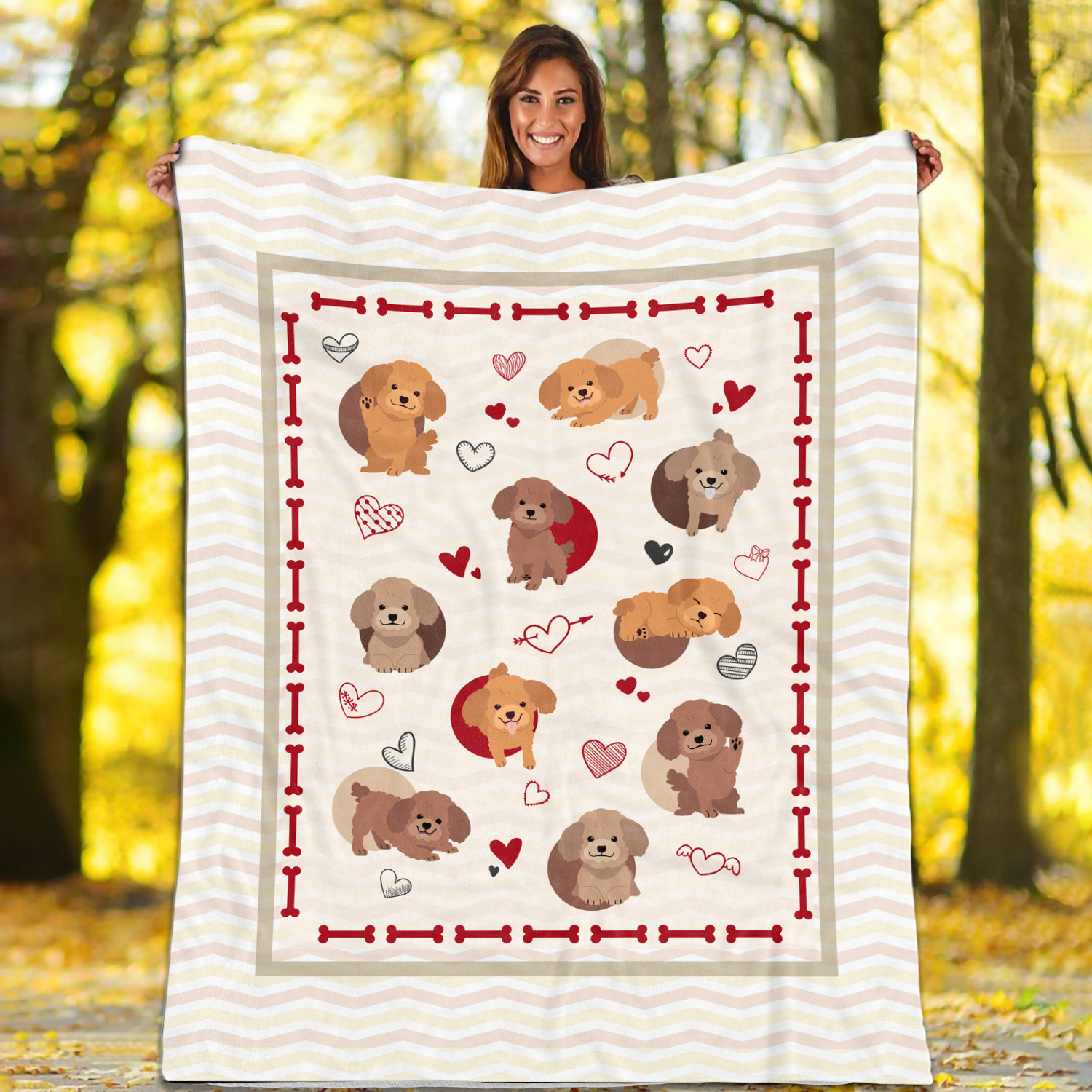 4NH. Dog Pattern (5) Blanket Mockup 1