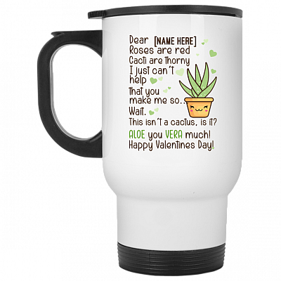 14 oz. White Travel Mug