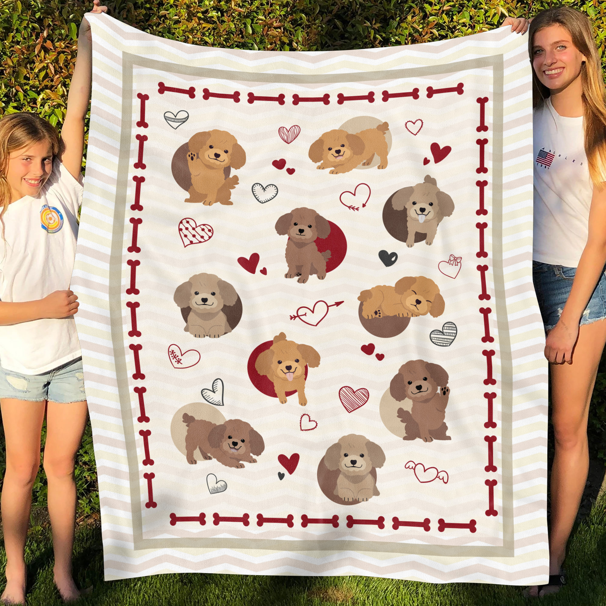 4NH. Dog Pattern (5) Blanket Mockup 5