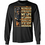 Friend Your Partner Your Dachshund, Black, Long Sleeve