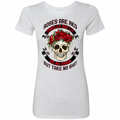 Roses Ladies Tshirt, Heather White, Premium Ladies T-Shirt