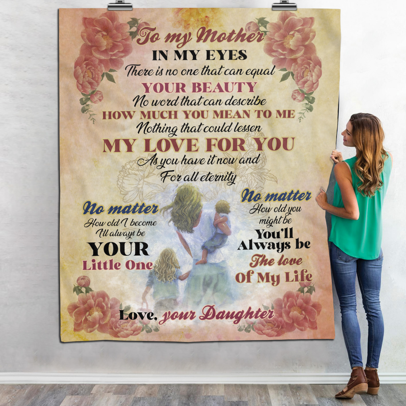 1KNG. Equal your beauty Blanket Mockup 6