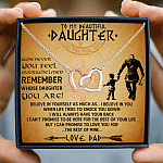 20 HG_ To My Beautiful Daughter Viking Interlocking Hearts Necklace 3
