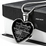 To My Granddaughter If Ever There Is Tomorrow When We're Not Together Love Grandpa Heart Pendant Necklace - Heart Luxury Necklace (Silver)