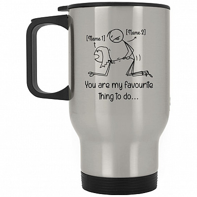 14 oz. Silver Travel Mug