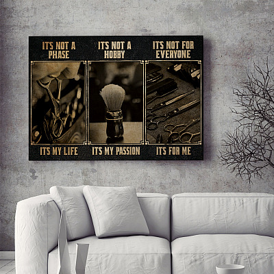 Alternative view of Hairdresser It's Not A Phase It's My Life It's Not For Everyone It's For Me Framed Canvas - Unframed Poster