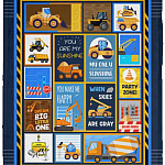 Heavy Equipment To My Son Blanket, White, Cozy Plush Fleece Blanket - 30x40