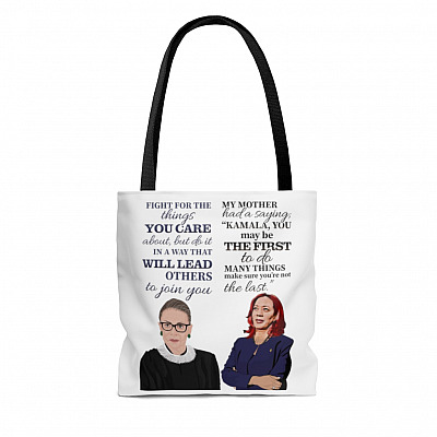 Alternative view of RBG Kamala Harris Democratic Feminist Women Empowerment All Over Print Tote Bag – Shoulder Bag
