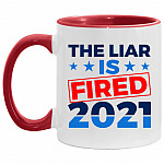 Biden Harris 2021, White/Red, 11 oz. Accent Mug
