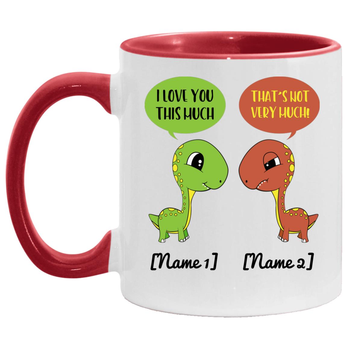 Personalized Accent Mug, White/Red, 11 oz. Accent Mug Personalized Accent Mug, White/Red, 11 oz. Accent Mug