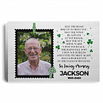 Custom Photo Irish Blessing Sympathy Framed Canvas - May The Road Rise Up To Meet You Unframed Poster, White, 0.75'' Framed Canvas