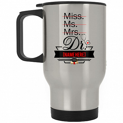 14 oz. Silver Travel Mug