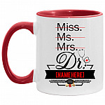 Personalized Accent Mug, White/Red, 11 oz. Accent Mug Personalized Accent Mug, White/Red, 11 oz. Accent Mug