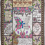 February Girl Fleece, White, Cozy Plush Fleece Blanket - 50x60