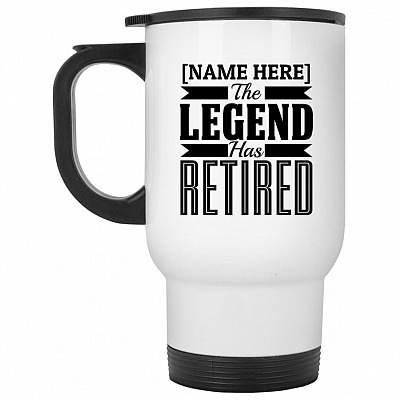14 oz. White Travel Mug