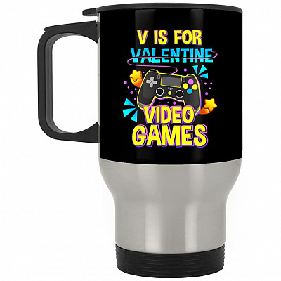 14 oz. Silver Travel Mug