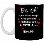 Personalized Wife Mug, Black, 11 oz. White Mug