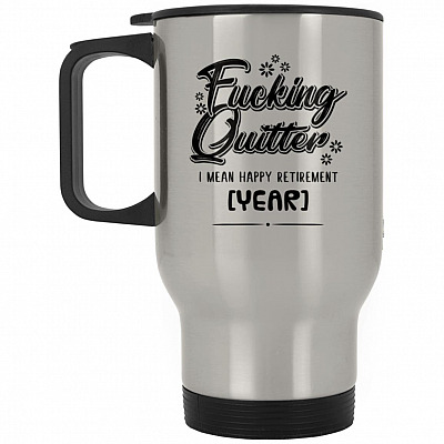14 oz. Silver Travel Mug