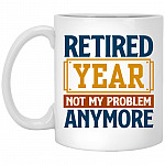 Customized Retired, White, 11 oz. White Mug Customized Retired, White, 11 oz. White Mug