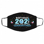 Birthday 2021 The One Where They, Black, Cloth Face Cover – Medium/Large