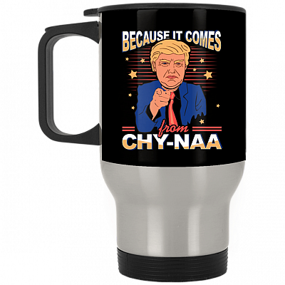 14 oz. Silver Travel Mug